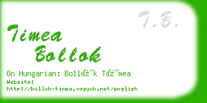 timea bollok business card